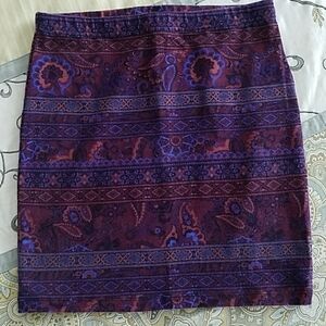 Forever 21 Purple Paisley Mini Skirt Size M